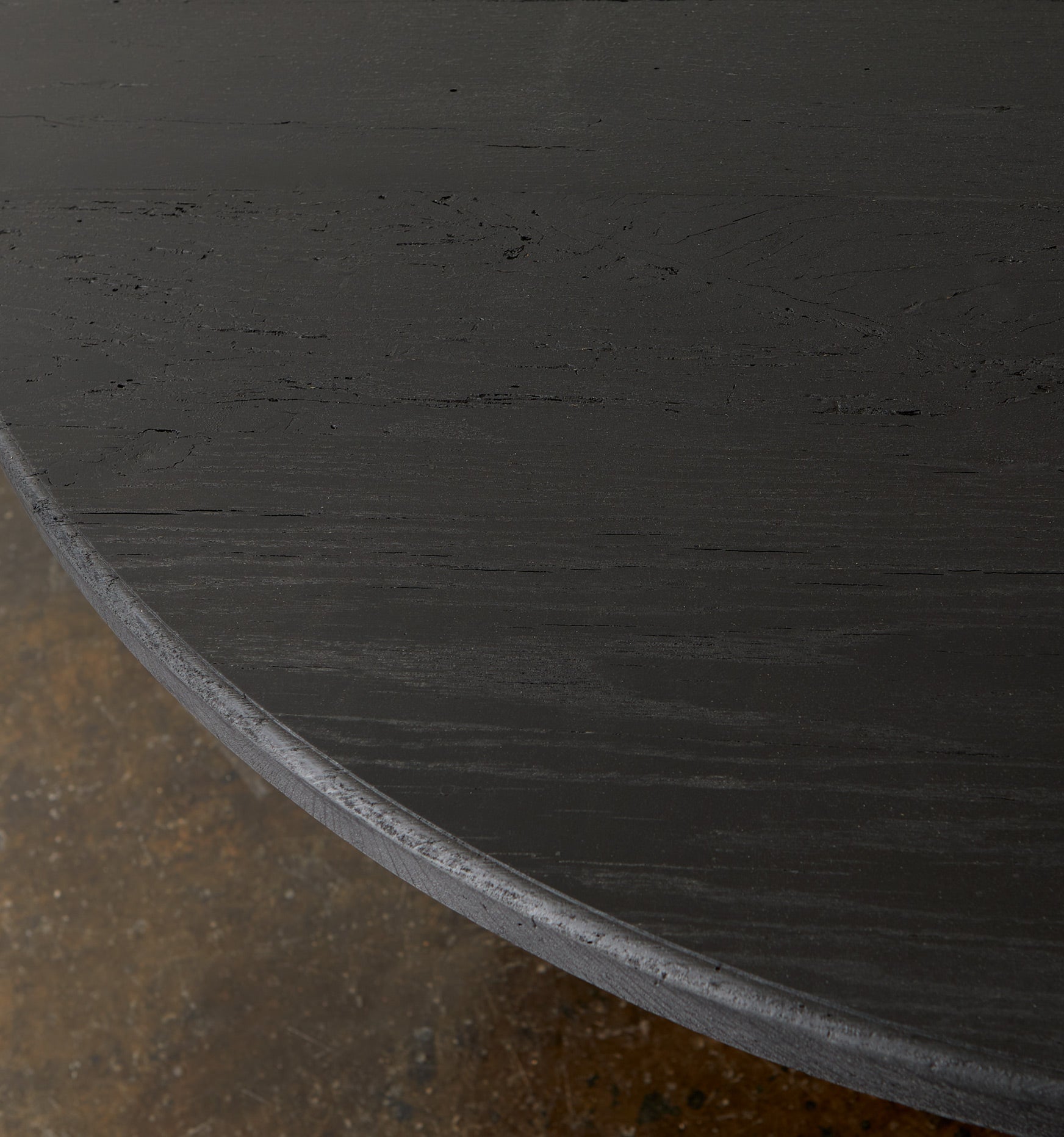 Oak Table in Intense Black Finish